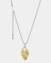 Golden Leaf with White Pearl